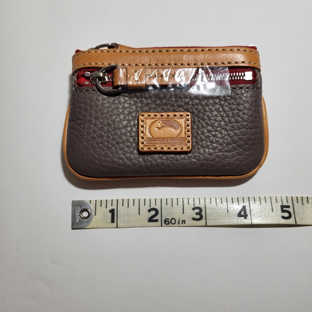 NWOT Dooney & Bourke Pebble Grain Card Case in Elephant - Picture 2 of 13